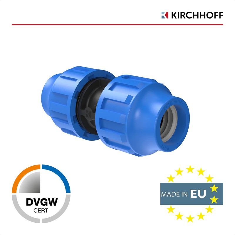 Kirchhoff Fitting Connector Plastic 20 x 20 mm for HDPE