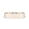Bamboo Bowls Bamboo Eco-Friendly, Non-Slip Durable Cream Double Pet Bowl,