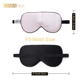 Zimasilk Adjustable 100% Silk Sleep Mask, Good for Sleep .