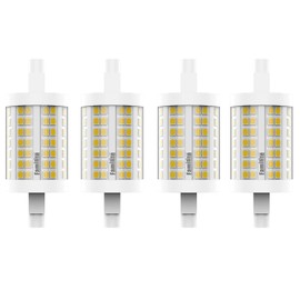 Familite R7S LED Bulb 78MM, 15W Dimmable J78 Flood Light, 150W Halogen T3 Replacement for Torchiere Wall Sconce Work Banker Light, Warm White 3000K, Pack of 4