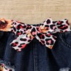 LUVCES Newborn Baby Girl Clothes Letter Print Ruffle Romper+ Jeans