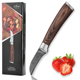 Wakoli EDIB Peeling Knife, 2.7-Inch VG10 Damascus Steel Blade Kitchen Knife