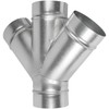 4" Inch W-Shape Ducting Splitter - 45 Degree Galvanized Steel