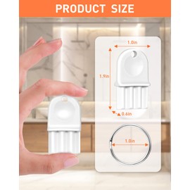 Vomika 5PCS Paper Towel Dispenser Key, Universal Toilet Paper Dispenser Keys, Hard Plastic Key for Waffle-Style Toilet Paper Dispenser with 5 Key Rings