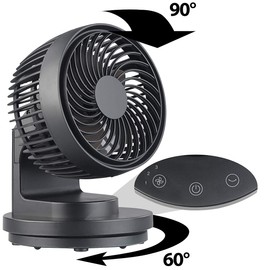 Sichler Haushaltsgeräte Car Fan USB Desk Fan, 3 Levels, Oscillation, Brushless Motor, 5 Watt (USB Fans, USB Table Fan, Air Cooler)