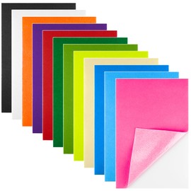 Morcheiong 12 Pcs Self Adhesive Felt Sheet Soft Felt Sheets with Adhesive Backing for Art Project and Sewing DIY Craft(11.8"x7.9"/30x20cm)- 12 Colors