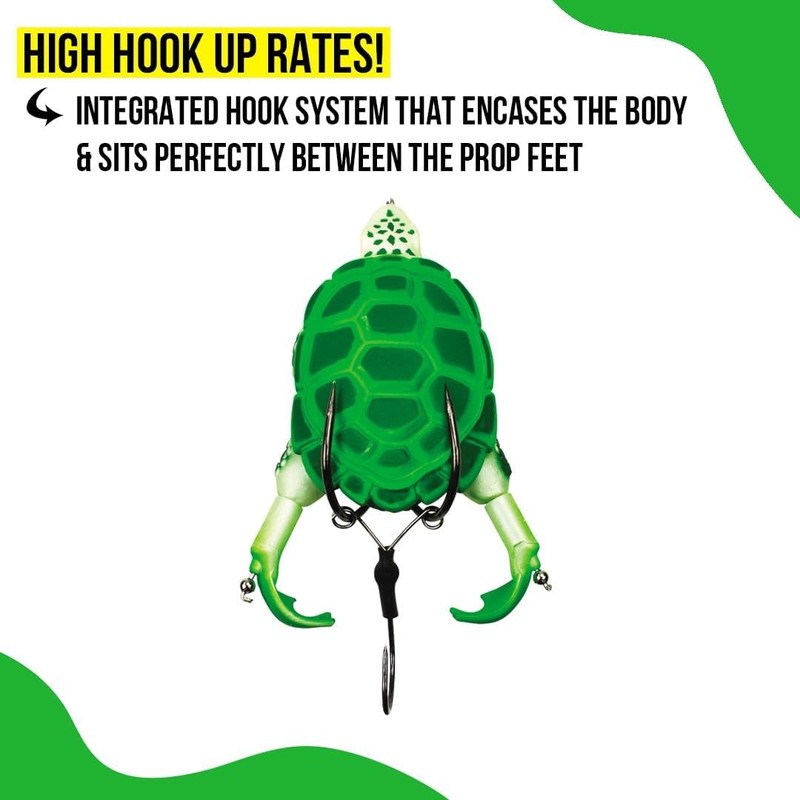 Lunkerhunt Turtle Fishing Lure for Bass Trout Fising | Topwater
