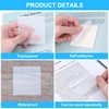 Vicloon Transparent Sticky Notes, 100Pcs Self-Stick Note Pads, 75 *