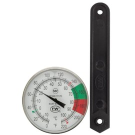 Rattleware 5-Inch Dial Thermometer Kit, Stainless Steel Easy Steam Probe with 1.75-Inch Dial NSF Approved Calibration Tool and Adjustable Clip for Barista Milk Temperature Control