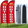 Buryeah 2 Sets Hot Dogs Feather Flag Kit 7 x