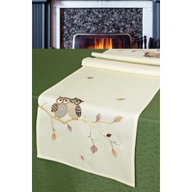 Kamaca Table Runner Owl Couple with Cute Owls – Table Runner 40 x 140 cm