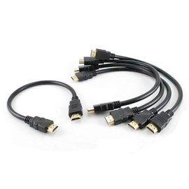 CablesOnline 5-PACK 1-foot Male to Male HDMI w/Ethernet CL2 rated Cable, H4-2801-5