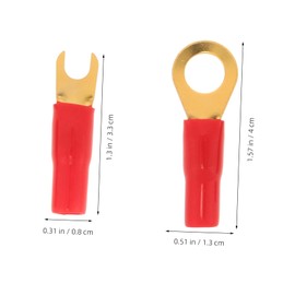 LABRIMP 20Pcs Crimp Terminals Connectors Kit for Automotive Car Electrical Insulated Fork Ring Design Speaker Cable Connector with Protective Sleeves Easy Quick Installation