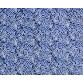"Handmade" Porcelain Blue Silver Metallic Paisley Navy Handcrafted Valance t1/22