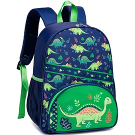 LOIDOU Children's Backpack Boys Children's Backpack Daypack Preschool Backpack Nursery Bag School Backpack for School Nursery, green dinosaur, Children's game gold "cartoon"}