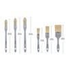 ROLLINGDOG 6 Piece Flat Brush Round Brush Paint Brush Set