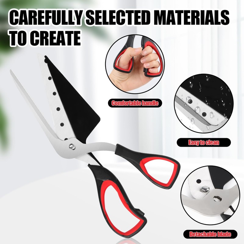 Pizza Scissors, Rustproof Pizza Scissors, Food Grade Scissors with Soft