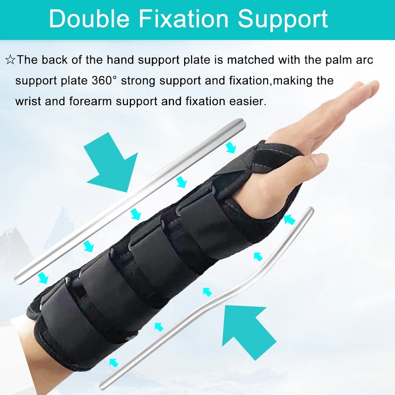TANDCF Unisex Forearm and Wrist Support Splint Brace Double Fixation