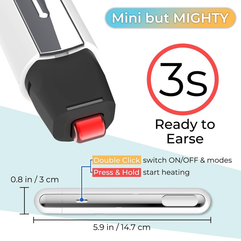 Thermal Eraser for Erasable Gel Ink Pen - Multipurpose Use