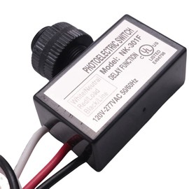 CENPEK AC 120-277V Photoelectric Switch Dusk to Dawn Button Flush Mount Photo Control Eye Switch Light Photocell Sensor-NK-301F