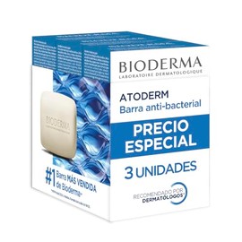 BIODERMA, Atoderm TriPack Intensive Barra de Limpieza Antibacterial Diaria, Skincare para Piel muy Seca, 150ML
