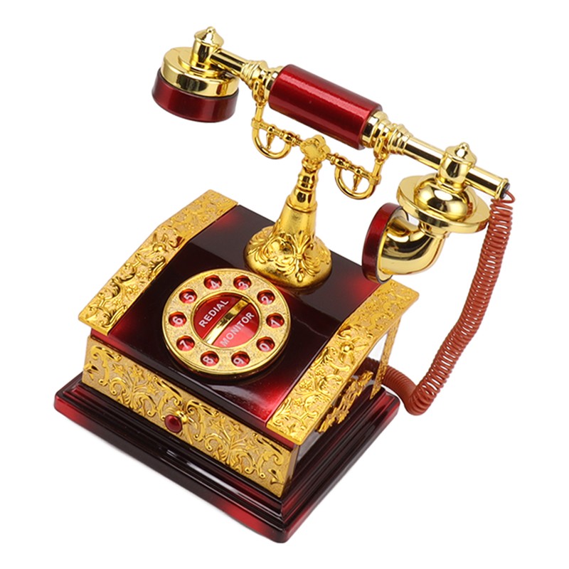 Dial Telephone Shaped Music Box Exquisite Retro Music Jewelry Box