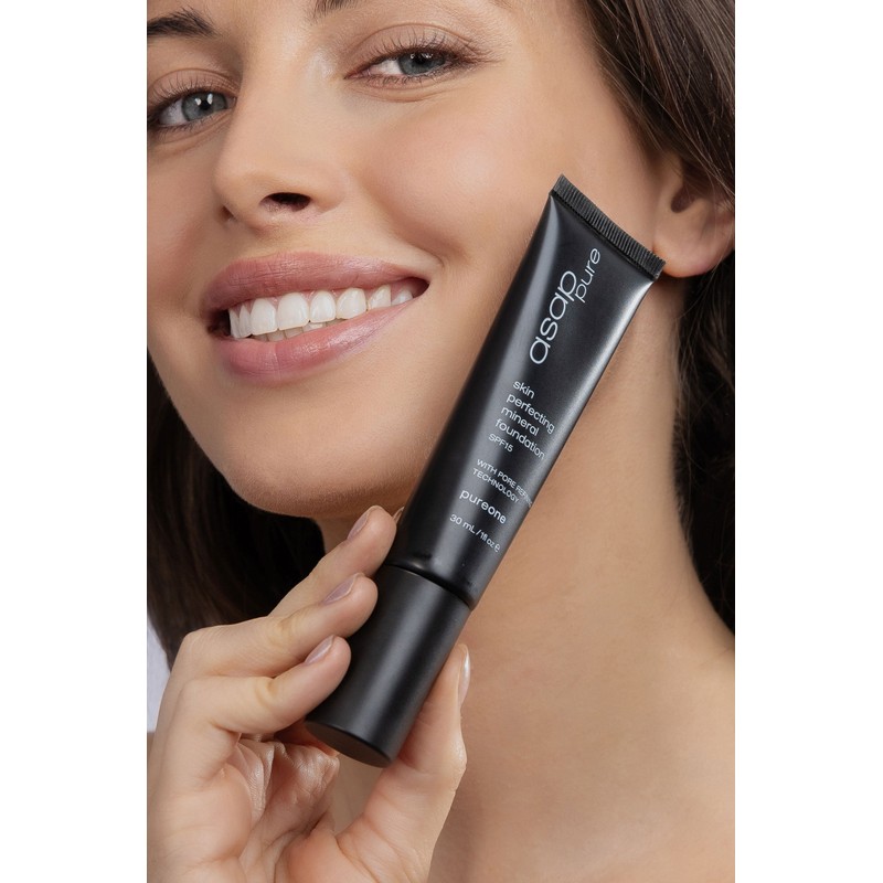asap skin perfecting liquid mineral foundation SPF15 30ml, pure three