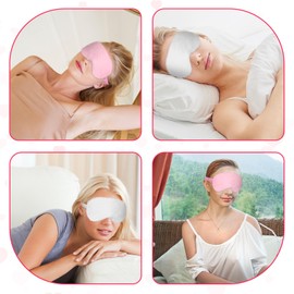 2 Pcs Soft Faux Fur Eyeshade Cover with Elastic Strap, Cute Sleeping Mask, Comfortable Furry Adjustable Travel Nap Night Sleeping Masks for Women, Men