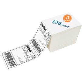 9527 Product 4 x 6 Thermal Labels - Pack of 100 Fanfold Labels for Direct Thermal Printer, White Perforated Shipping Label,100 Label per Stack,1 Stack