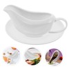 Ciieeo 1 Set Ceramic Gravy Boat with Saucer Versatile Sauce
