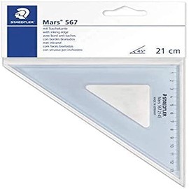 Staedtler Mars 567 21-45 Set Square 45/45 Degree, 20 cm - Blue