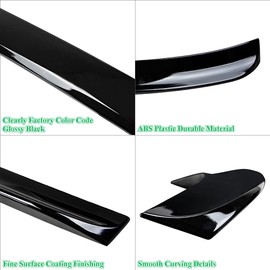 Rolling Gears Q50 Spoiler Compatible with 2014-2024 Infiniti Q50 Q50S Rear Window Spoiler, Gloss Black Rear Roof Spoiler Exterior Body Kit