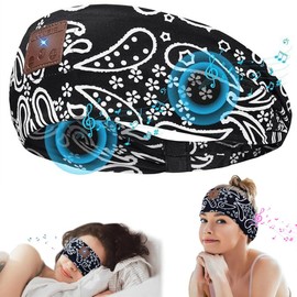 YiYunTE Sleep Headphones Headband, Bluetooth Sleep Eye Mask Headphones, Noise Cancelling Sleep Headband Earphones Band Soft Sleeping Headphones Men Women Gifts For Relaxation Meditation Sports Music