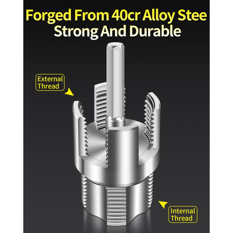 LINGIGAOUT Internal & External Pipe Threading Tool, PVC Pipe Threader,