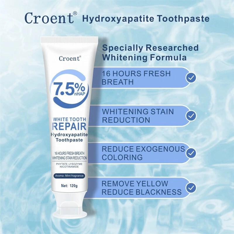 Unbranded Hydroxyapatite Toothpaste Remove Yellow Stains | Sensitive Teeth Care