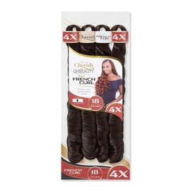 CHERISH SYNTHETIC CURLY BOUNCY HAIR EXTENSION BRAID - 4 x SPIRAL FRENCH CURL 18 (COLOR 4 DARK BROWN)