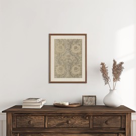 Vintage Flower Canvas Wall Art Sunflower Wall Art Prints Neutral Canvas Wall Art Neutral Textile Wall Decor Floral Pictures Farmhouse Painting Vintage Floral Artwork for Room Bedroom 12"x16" Unframed