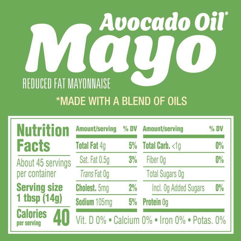 Kraft Mayo Avocado Oil Mayonnaise (22 oz Bottle)