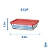 Anchor Hocking SnugFitTM Rectangular Food Storage Containers with Lids (4-Piece,