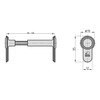 BASI Blind Cylinder BZV 100 Adjustable Colour Silver