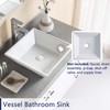 DeerValley DV-1V022 Bathroom Vessel Sink and Square White Ceramic Porcelain