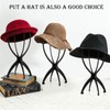 3 Pack Wig Stands, Hat Display stand，Plastic Folding Wig Holder,Portable
