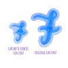 PME FF54 Fun Fonts Cupcake and Cookie Stamping Set-Collection 1