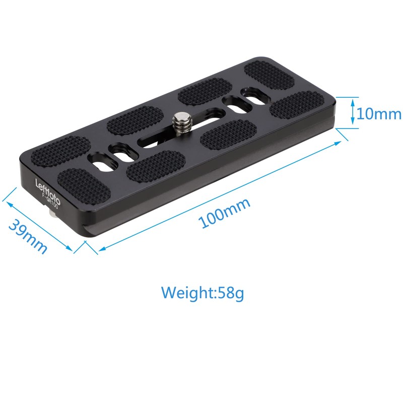 Leftfoto 100mm Universal Camera QR Plate, Quick Release Plate for