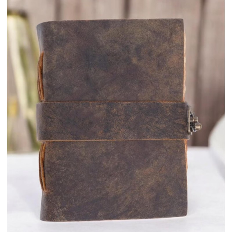Vintage Leather Journal Rustic Brown A5 Notebook 200 Pages Leather
