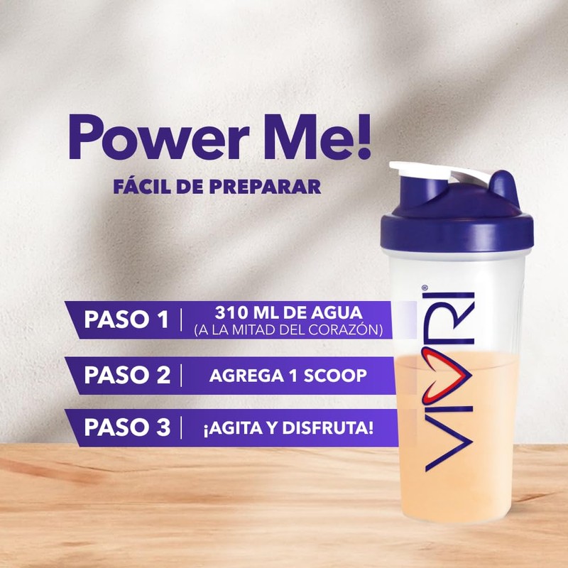 VIVRI Power Me! Bebida con Cafeina en Polvo de Sabor
