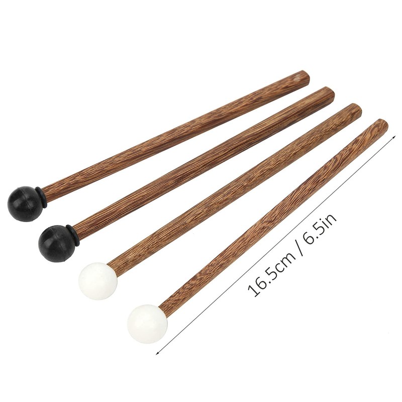 CYTGOUPER 4PCS Steel Tongue Drum Mallet, Child Rubber Mallet,6.5in Rubber