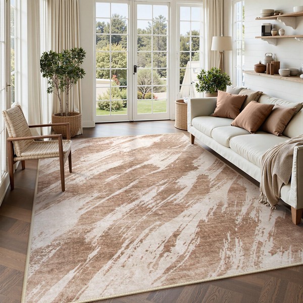 Lahome Abstract Washable Area Rugs 8x10 - Non-Slip Ultra-Thin Living