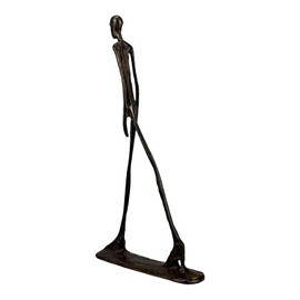 Generic Giacometti Statue Sculpture Walking Man Real Bronze Replica Vintage