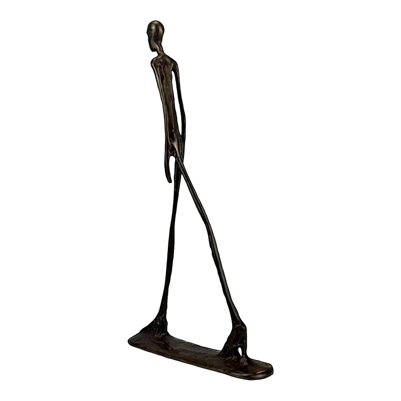 Generic Giacometti Statue Sculpture Walking Man Real Bronze Replica Vintage